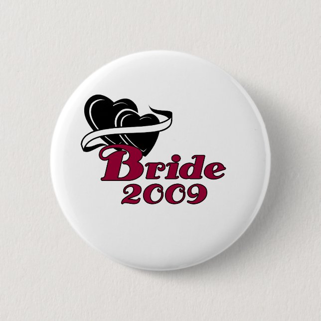 Black Hearts Bride 2009 Pinback Button (Front)
