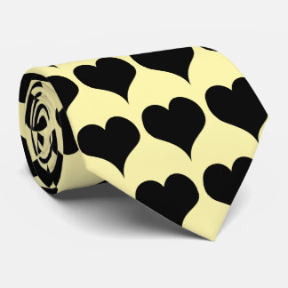 Black Hearts Design Neck Tie