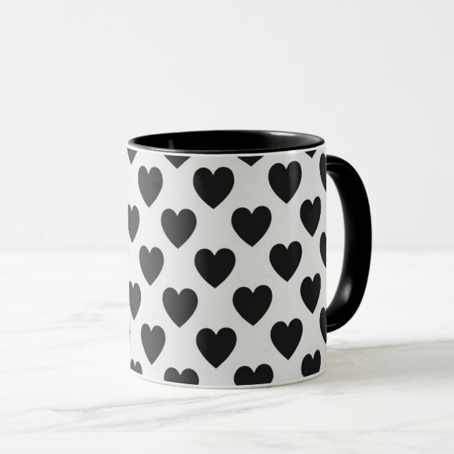 Black Hearts Mug (Front Right)