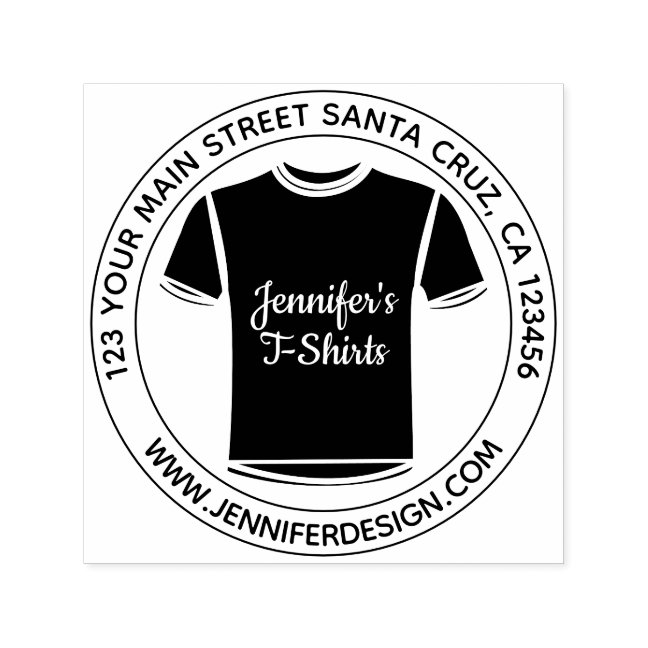 Black Heat Transfer Vinyl Business Shirt Self-inking Stamp