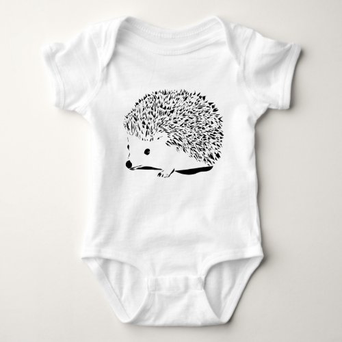 Black hedgehog baby bodysuit