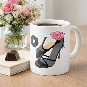  Black Heels & Bride's heels– Classy Femin Giant Coffee Mug