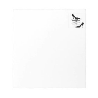 BLACK HEELS FASHION STYLISH WOMEN NOTEPAD