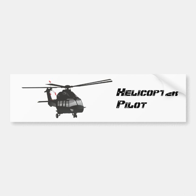 Black Helicopter Sticker (Front)