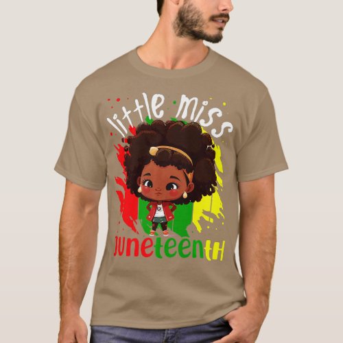 Black Heritage Bright Future Little Miss Juneteent T_Shirt