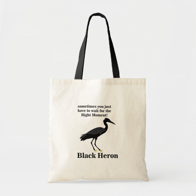 Black Heron Egret Bird  Tote Bag (Front)