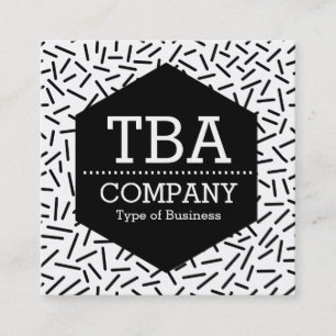 Black Hexagon - Abstract 300117 Square Business Card