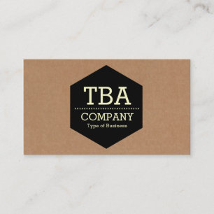 Black Hexagon - Cardboard Business Card