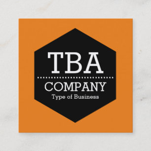 Black Hexagon - Color Square Business Card