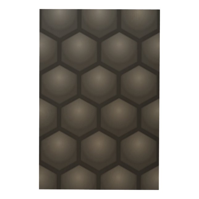 BLACK HEXAGON PATTERN WOOD WALL DECOR (Front)