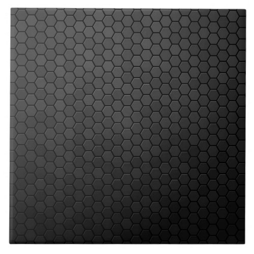 Black Hexagon Shape Design Ceramic Tile