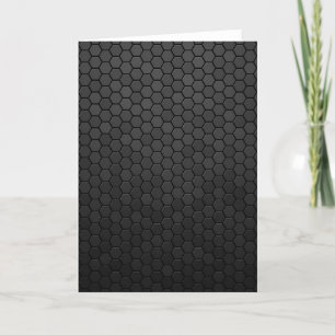 Black Hexagon Shape Design Letterpress Thank You Card