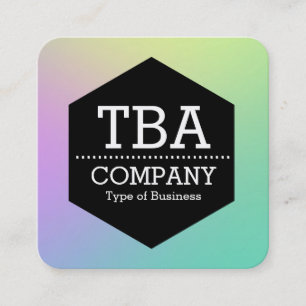 Black Hexagon - Soft Gradient Square Business Card