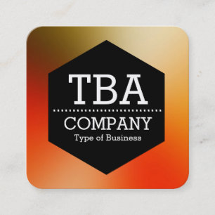 Black Hexagon - Soft Gradient Square Business Card