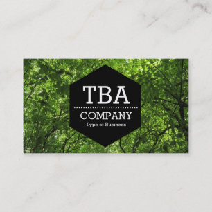 Black Hexagon - Up in the Trees Business Card