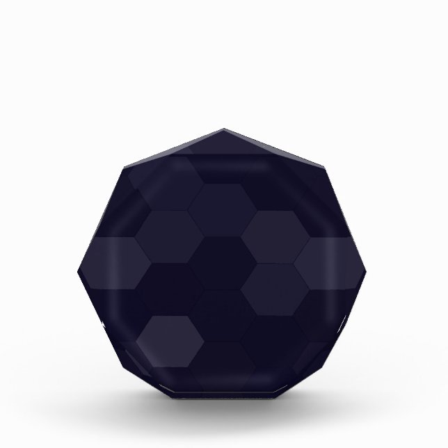 Black Hexagons Acrylic Award (Front)