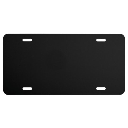 Black High End Colored License Plate | Zazzle.com
