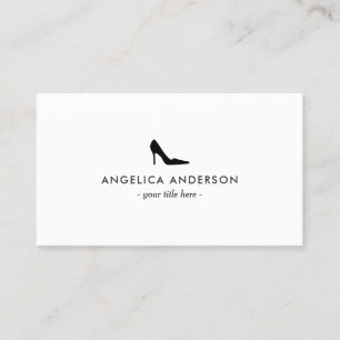 Black High Heel Shoe Business Card