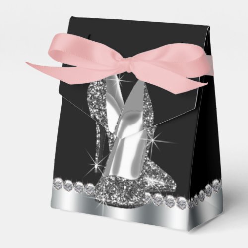 Black High Heel Shoe Favor Boxes