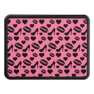 Black High Heels Kisses Lips Girly Makeup Hearts Hitch Cover
