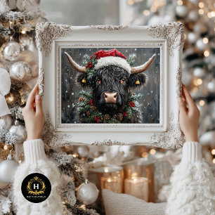 Black Highland Cow Art Furniture Decoupage Tissue Paper