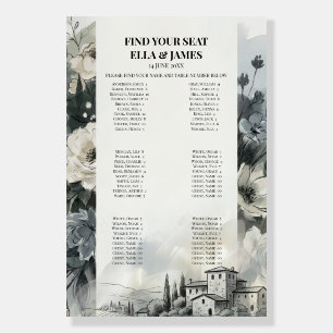 Black Highland Wedding Seating Chart Sign