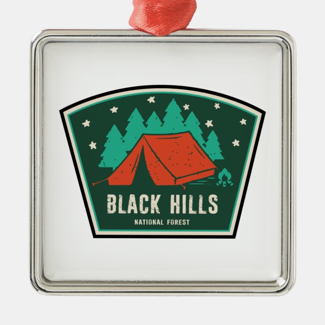 Black Hills National Forest Camping Metal Ornament (Front)