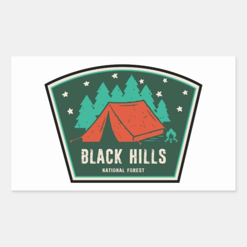 Black Hills National Forest Camping Rectangular Sticker