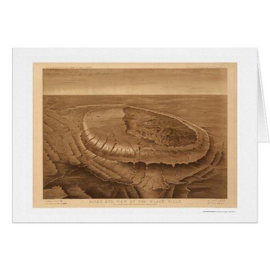 Black Hills of Dakota Birdseye View 1880 (Front Horizontal)