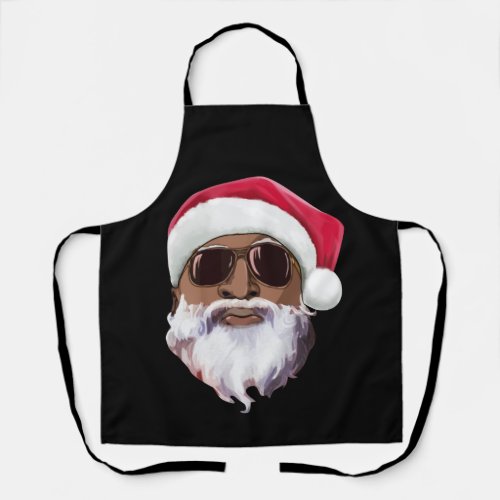 Black hip hop Santa Claus novelty African American Apron