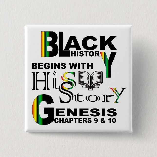 Black HiSStory Square Button (Front)
