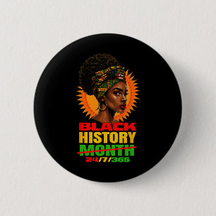 Black History 247365 Melanin Juneteenth African Am Button