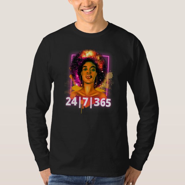 Black History 247365 Powerful Black Girl Magic   T-Shirt (Front)