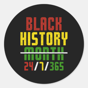 Black History 365 Juneteenth African American Men  Classic Round Sticker