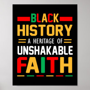 Black History A Heritage Of Unshakable Faith Poster