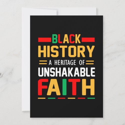 Black History A Heritage Of Unshakable Faith Save The Date