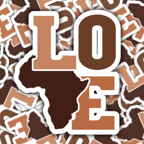 Black History Africa Love Laptop Die_Cut Sticker