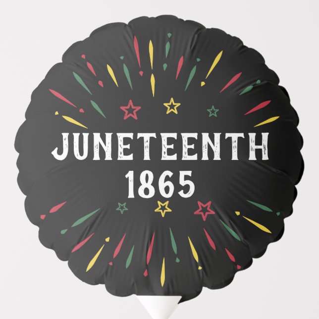 Black History African American Juneteenth 1865 Balloon (Front)