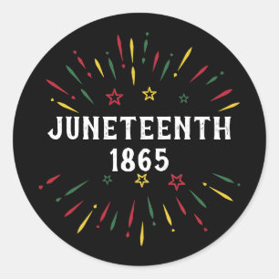 Black History African American Juneteenth 1865 Classic Round Sticker