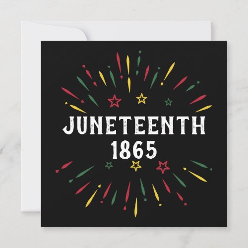 Black History African American Juneteenth 1865 Invitation