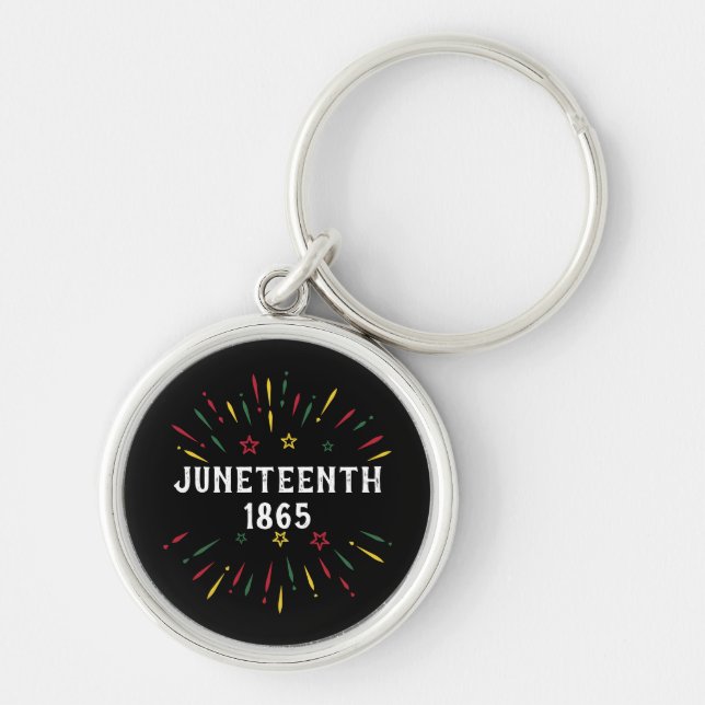 Black History African American Juneteenth 1865 Keychain (Front)