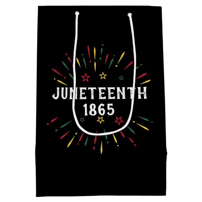 Black History African American Juneteenth 1865 Medium Gift Bag (Back)