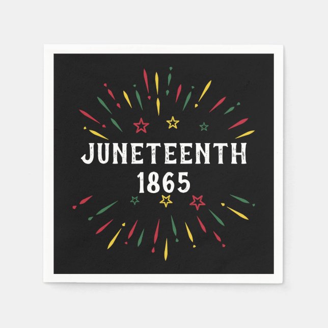 Black History African American Juneteenth 1865 Napkins (Front)