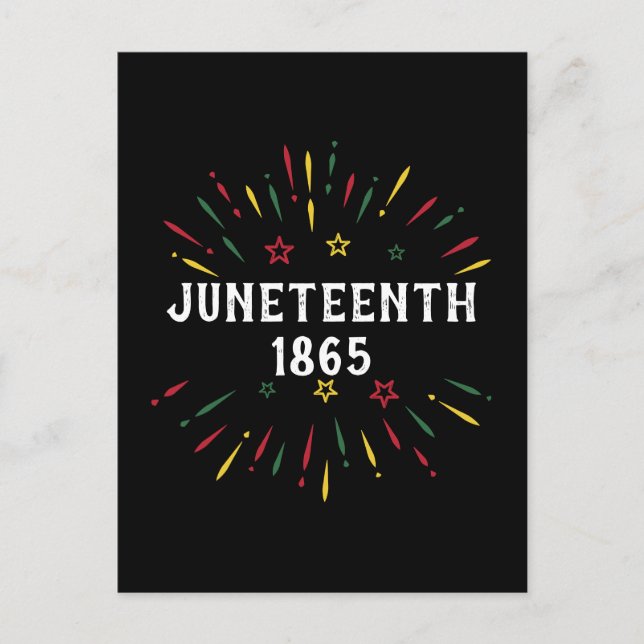 Black History African American Juneteenth 1865 Postcard (Front)