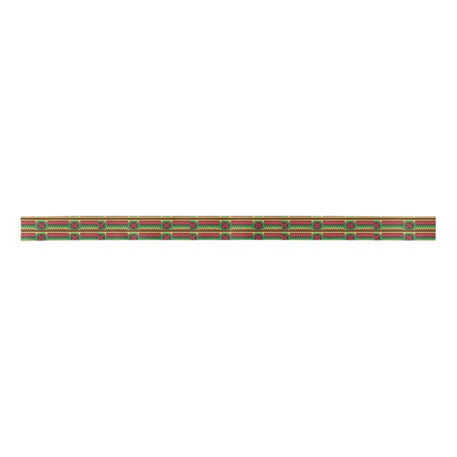 Black History African Ethnic Colors elegant Satin Ribbon (Front)