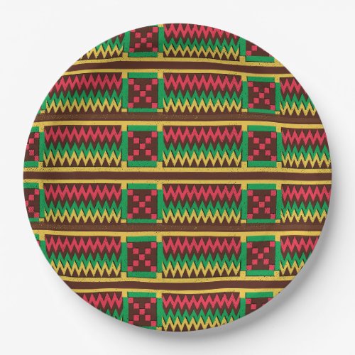 Black History African Ethnic Colors Paper Plates