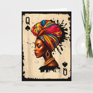 Black History African Melanin Queen Card Proud Gir