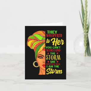 Black History African Woman Afro I Am The Storm Card
