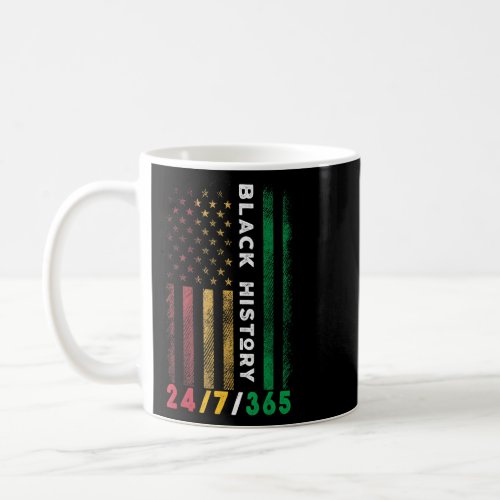 Black History  American Flag With Black History Mo Coffee Mug