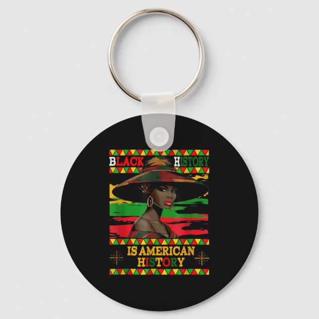 Black History American Women Recognition Educators Keychain (Front)
